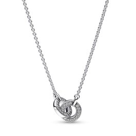 Pandora Signature Intertwined Pavé Pendant Necklace | Official