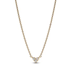 Triple Stone Heart Collier Necklace | Official Pandora™ Malta