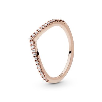 Sparkling Wishbone Ring