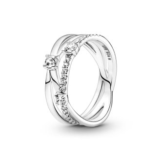 Sparkling Triple Band Ring