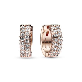 Pandora Timeless Pavé© Double-row Hoop Earrings