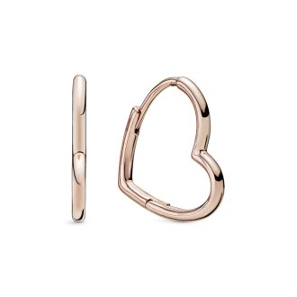 Asymmetrical Heart Hoop Earrings