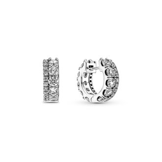 Double Band Pavé© Hoop Earrings