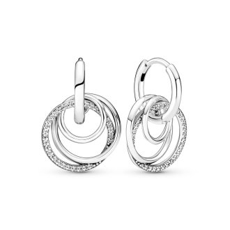 Family Always Encircled Hoop Earrings