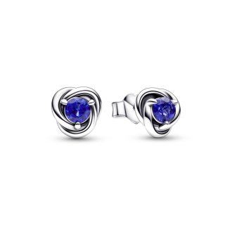 September Birthstone Eternity Circle Stud Earrings