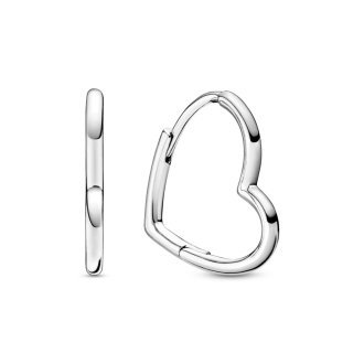 Asymmetrical Heart Hoop Earrings