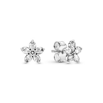 Sparkling Flower Stud Earrings