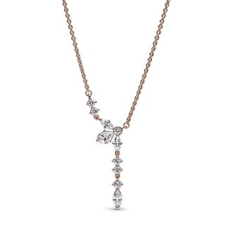 Sparkling Herbarium Cluster Drop Collier Necklace