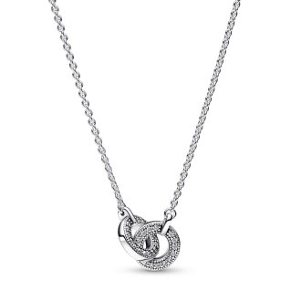 Pandora Signature Intertwined Pavé Pendant Necklace