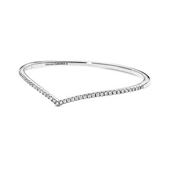 Sparkling Wishbone Bangle