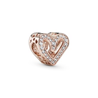 Sparkling Freehand Heart Charm