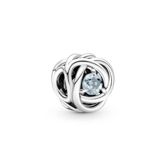 March Birthstone Eternity Circle Charm
