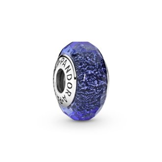 Faceted Blue Murano Glass Charm