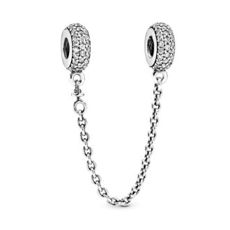 Sparkling Pavé Safety Chain Charm