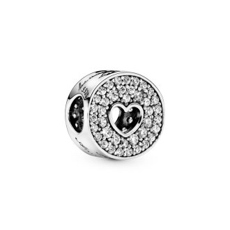 Pav? & Heart Anniversary Charm