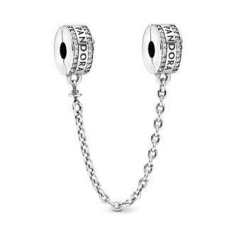 Pandora Logo Safety Chain Clip Charm