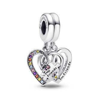 Puzzle Piece Hearts Splittable Friendship Dangle Charm