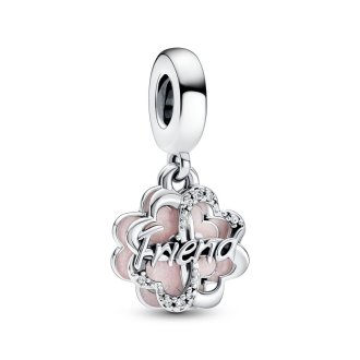 Four-leaf Clover Friendship Double Dangle Charm