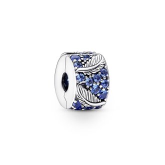 Curved Feather & Pavé© Clip Charm