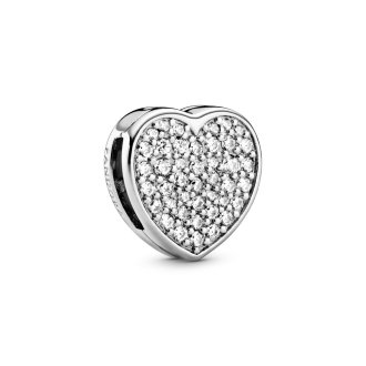 Pav? Heart Clip Charm