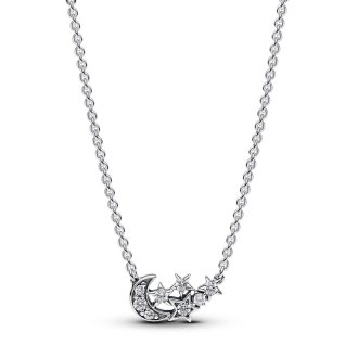 Sparkling Moon & Star Collier Necklace