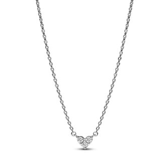 Triple Stone Heart Collier Necklace