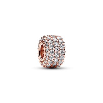 782820C01 - 14k Rose gold-plated charm with clear cubic zirconia