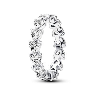 Row of Hearts Eternity Ring