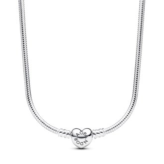 Pandora Moments Heart Clasp Snake Chain Necklace