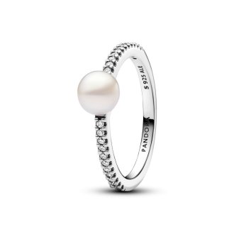 Treated Freshwater Cultured Pearl & Pav? Ring