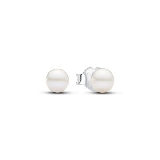 293168C01 - Sterling silver stud earrings with 4,5 mm white treated freshwater cultured pearl
