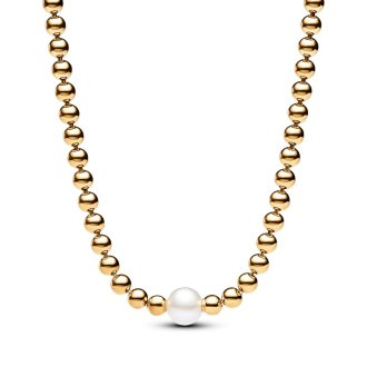 Treated Freshwater Cultured Pearl & Beads Collier Necklace