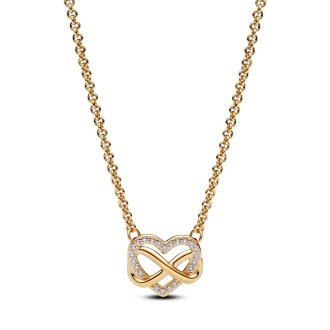 Sparkling Infinity Heart Collier Necklace