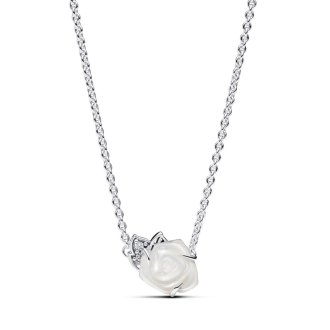 White Rose in Bloom Collier Necklace