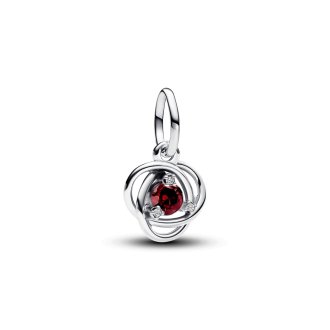 Red Eternity Circle Dangle Charm