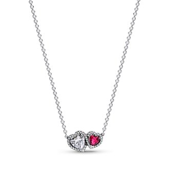 Halo Hearts Pendant Necklace-C