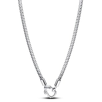 Studded Clasp & Chain Necklace-C