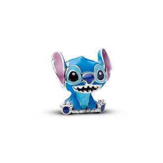 Disney Stitch sterling silver charm with purple, blue and black enamel