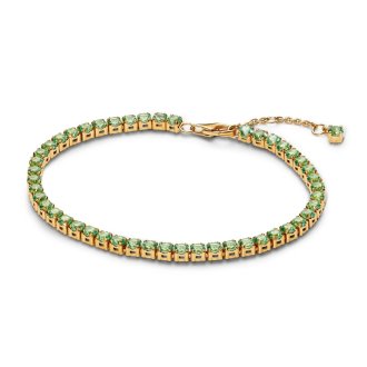 Sparkling Green Tennis Bracelet
