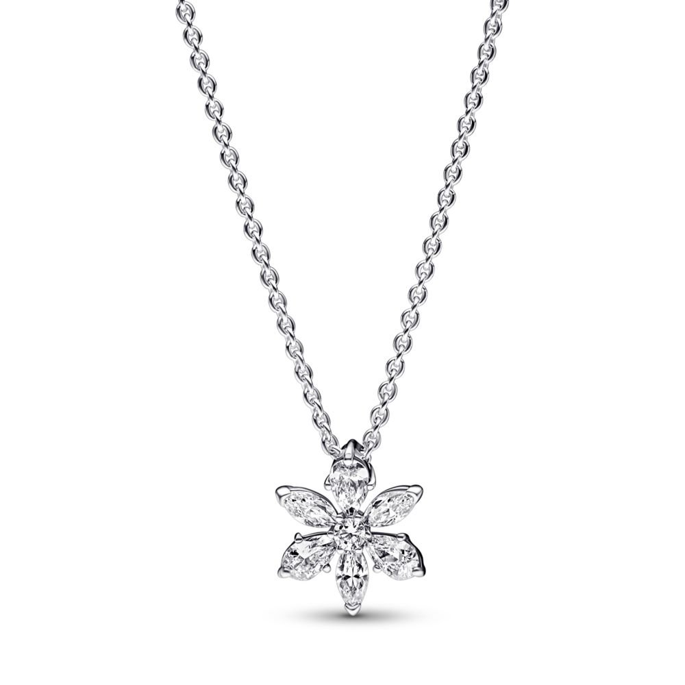 Sparkling Herbarium Cluster Pendant Necklace | Official Pandora™ Malta