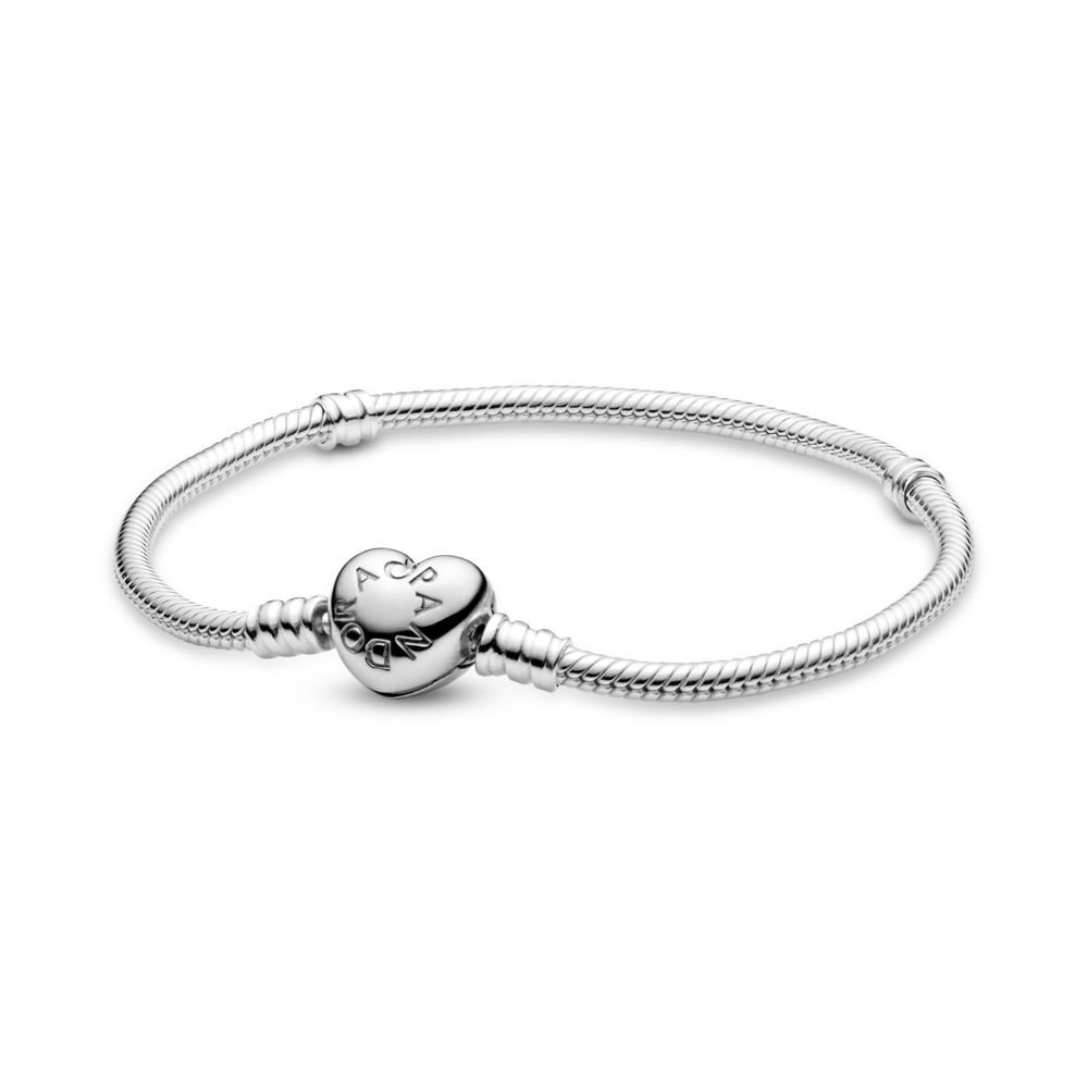 Moments Heart & Snake Chain Bracelet | Official Pandora™ Malta