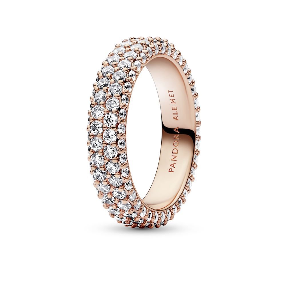 Ale Shop O Ale R 60 Ring Pandora Timeless Pavé Double-row Ring