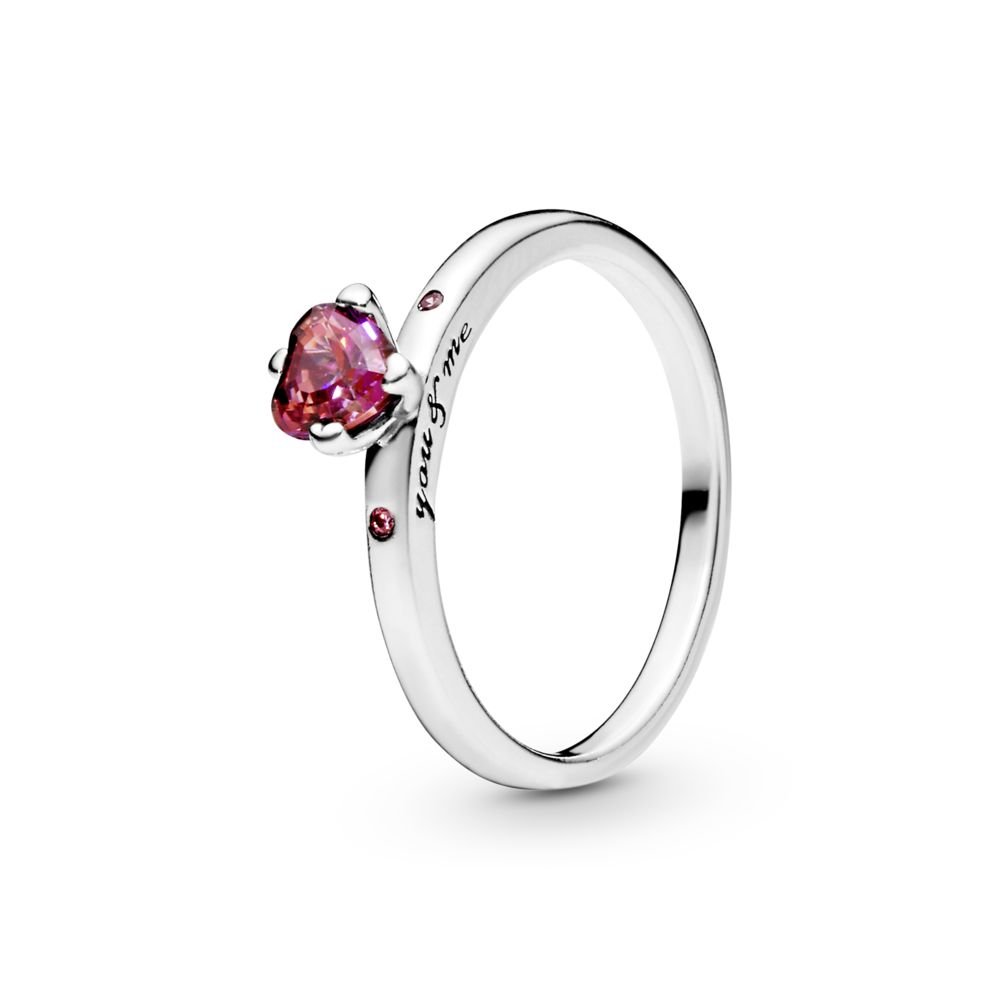 Sparkling Red Heart Ring Official Pandora™ Malta