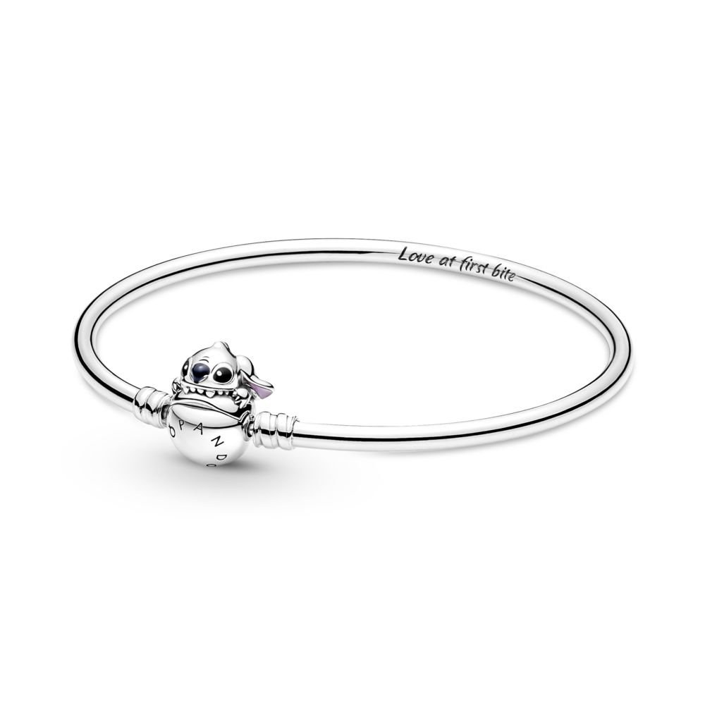 Pandora Moments Disney Stitch Biting Clasp Bangle | Official