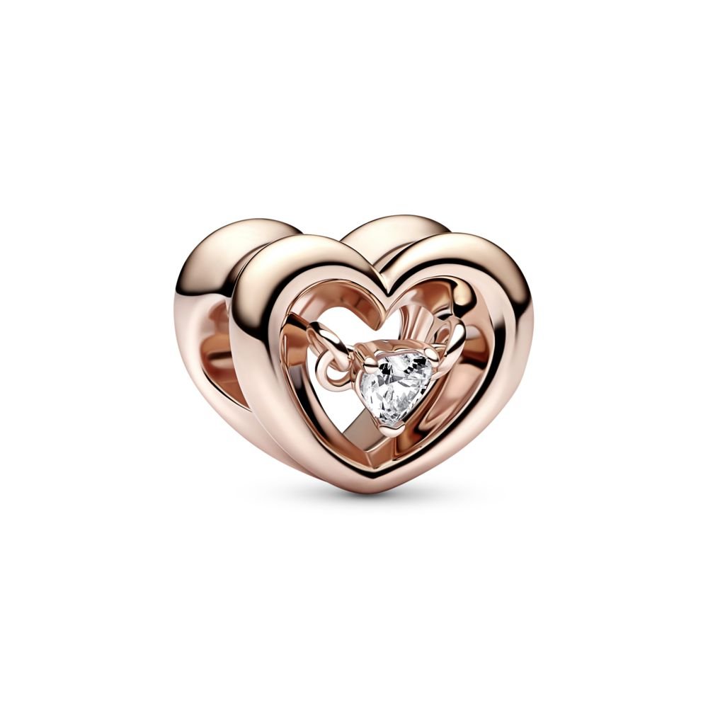 Radiant Heart Floating Stone Charm Official Pandora™ Malta - Main Image