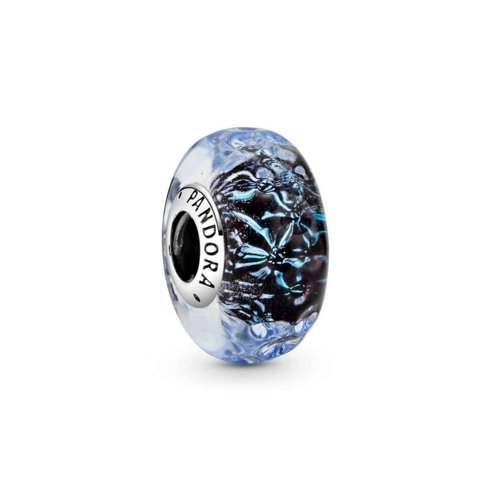 Sterling Silver Pandora Blue Wave Charm Pandora 797012enmx Blue