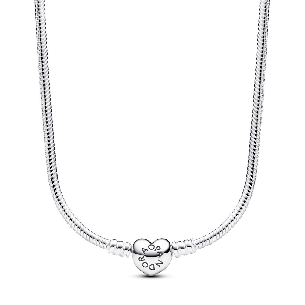 Heart Clasp Snake Chain Necklace | Official Pandora™ Malta