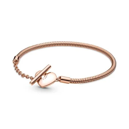 Pandora Moments Heart T-Bar Snake Chain Bracelet | Official