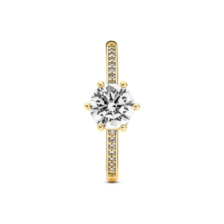 Clear Sparkling Crown Solitaire Ring Official Pandora™ Malta