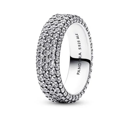 Pandora Timeless Pavé Triple-row Ring Official Pandora™ Malta
